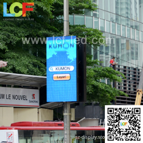The cinema p8 full color led post tv brushed aluminum